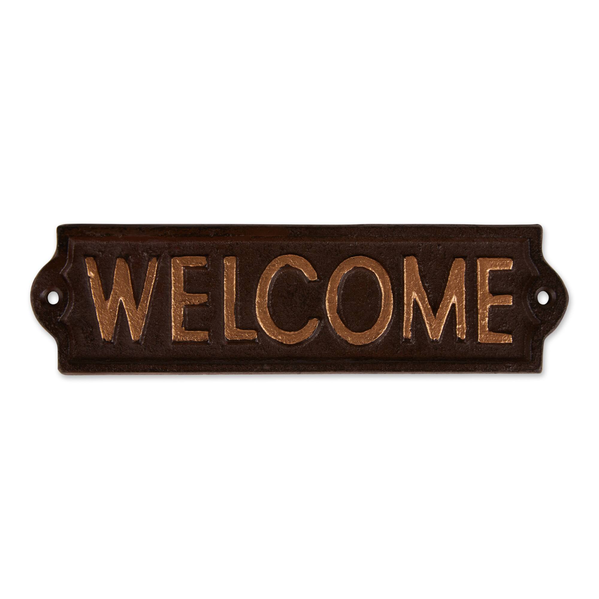 Welcome Cast Iron Sign